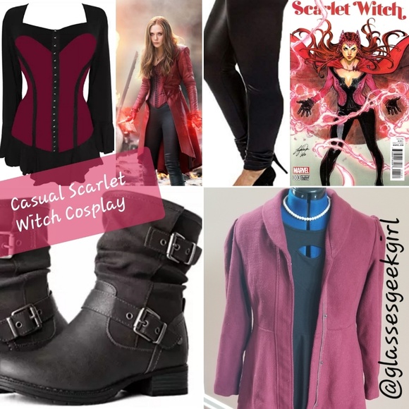 Casual Scarlet Witch Cosplay- Plus Size Coat